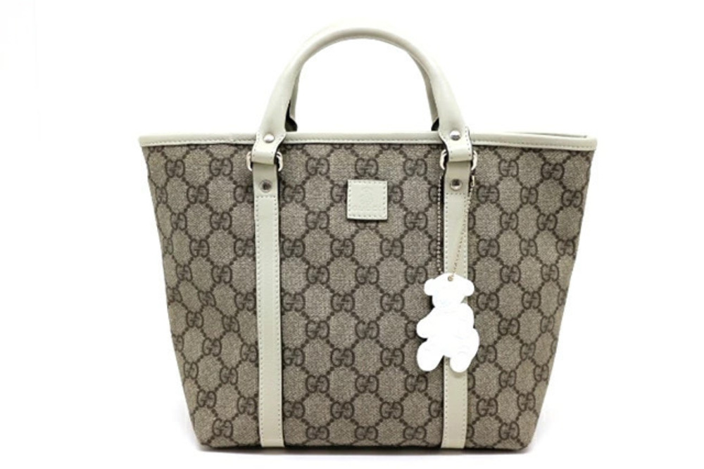 Gucci Bag Handbag GG Supreme Bear Beige Cream